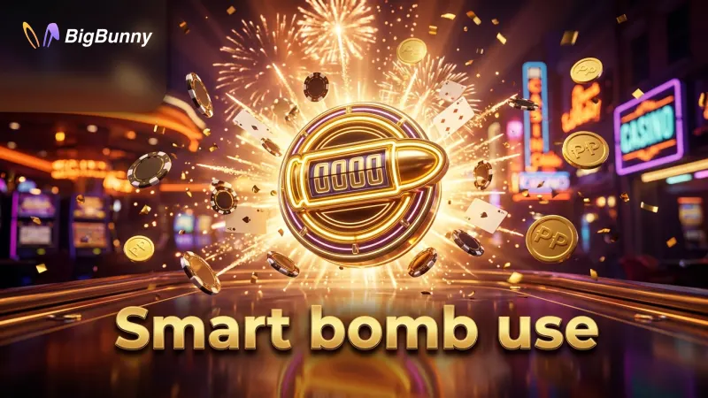 Strategic bomb use enhances your BIGBUNNY game without overspending bullets.