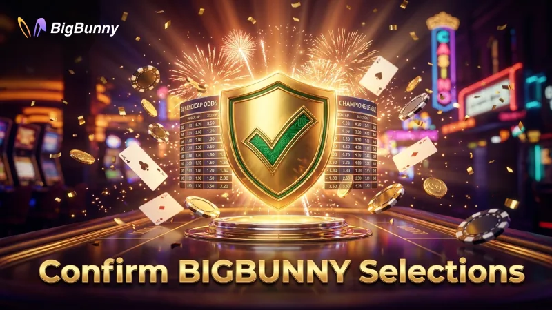 Confirm your Champions League handicap selections on BIGBUNNY before placing the bet.