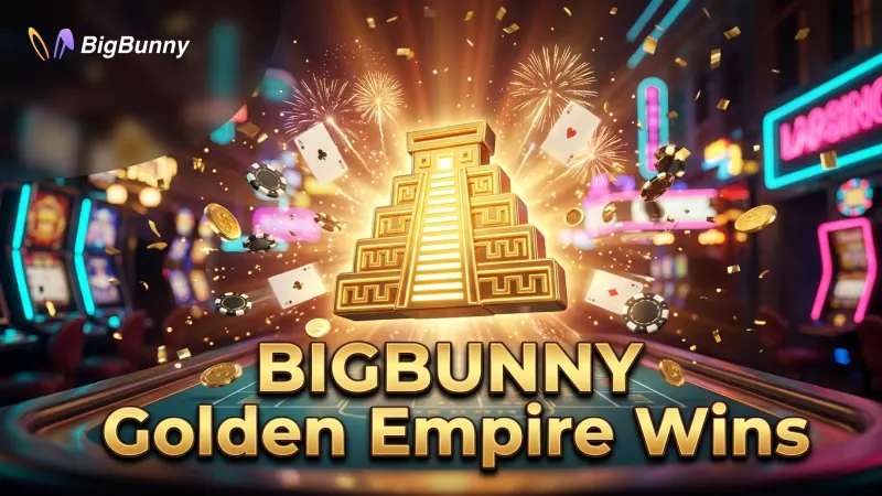 Golden Empire's cascading reels bring continuous win opportunities on BIGBUNNY.