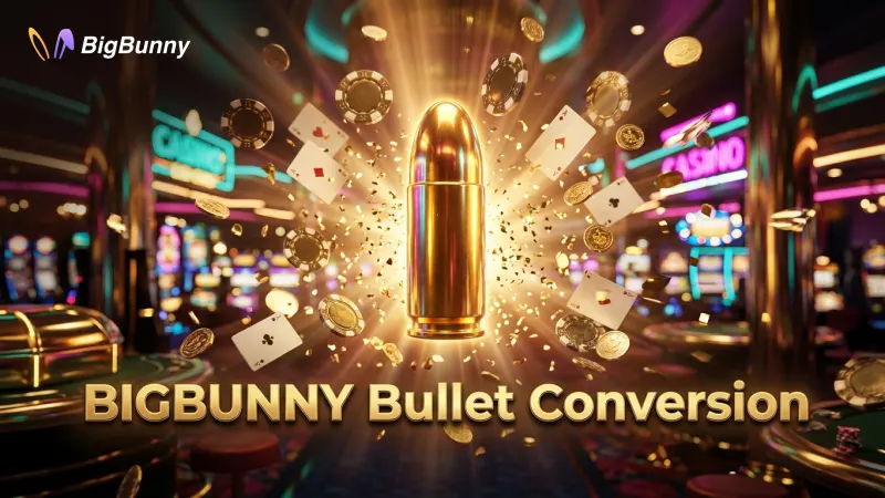 BIGBUNNY reveals bullet-to-coin conversion and target multipliers, informing your strategy.