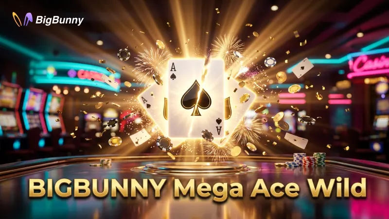 BIGBUNNY's Mega Ace wild symbols are integral to exciting cascading wins.